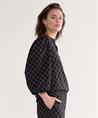 Summum geruite top lurex pofmouw