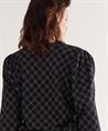 Summum geruite top lurex pofmouw