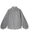 Summum gestreepte blouse met geborduurde bloemen