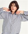 Summum gestreepte blouse met geborduurde bloemen
