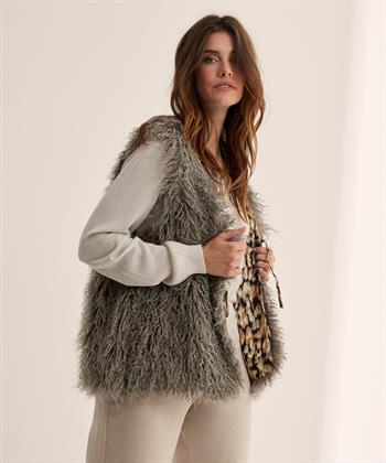 Summum gilet fluffy fun fur reversible