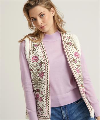 Summum gilet velvet embrodery