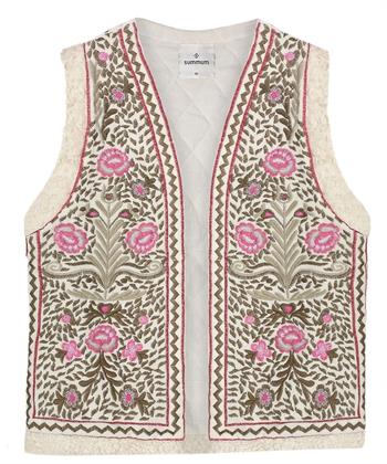 Summum gilet velvet embroidery