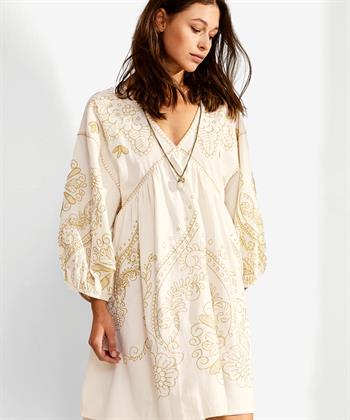 Summum jurk met goudkleurig broderie