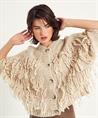 Summum kimono vest met franje