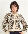 Summum kort vest met pofmouwen panterprint