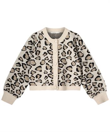 Summum kort vest met pofmouwen panterprint