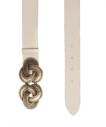 Summum leren riem double-infinity gesp