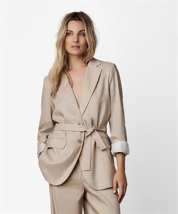 Summum linnen blazer met ceintuur