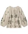Summum linnenmix blouse borduur