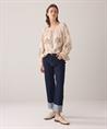 Summum linnenmix blouse borduur