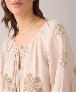 Summum linnenmix blouse borduur