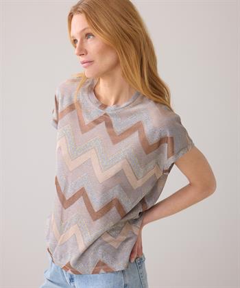 Summum lurex shirt zigzag