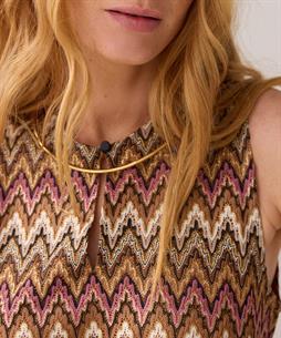 Summum lurex zigzag top