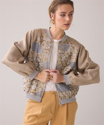 Summum metallic bomberjasje jacquard