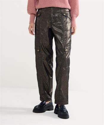 Summum metallic coated cargo broek
