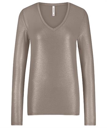 Summum metallic shirt lange mouw