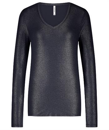Summum metallic shirt lange mouw