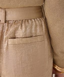 Summum metallic wide leg broek
