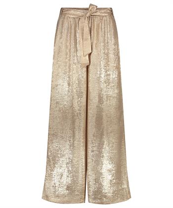 Summum metallic wide leg broek