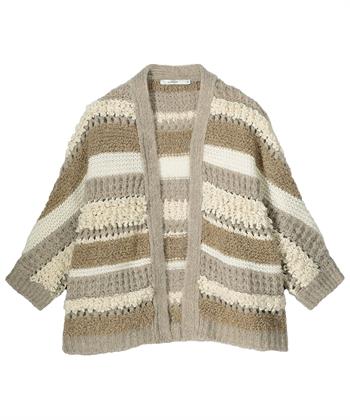 Summum oversized vest multi yarn knit