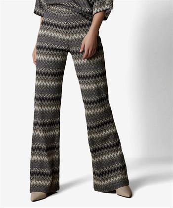Summum palazzo broek lurex zigzag patroon