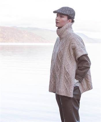Summum poncho col kabelmotief