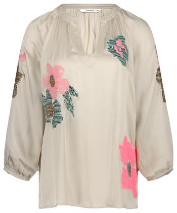 Summum silky blouse bloem pailletten