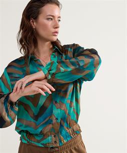 Summum silky blouse blouson tijgerpatroon