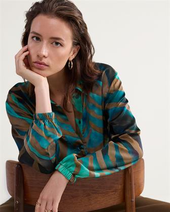 Summum silky blouse blouson tijgerpatroon