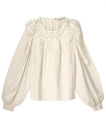 Summum silky blouse met kant