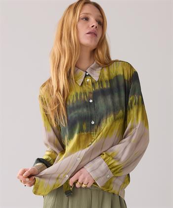 Summum silky blouse tie dye stripe
