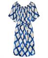 Summum silky off-shoulder jurk maxi ikat