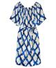 Summum silky off-shoulder jurk maxi ikat