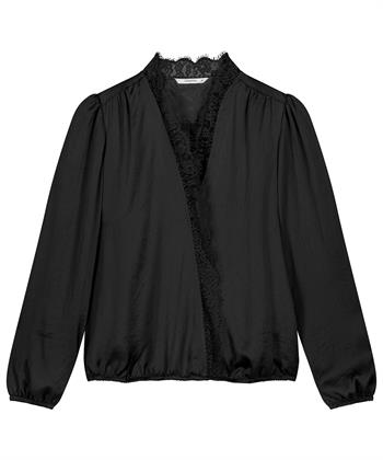 Summum silky overslag blouse kant