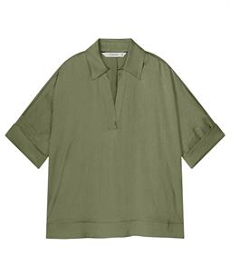 Summum silky polo blouse
