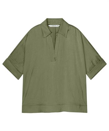 Summum silky polo blouse