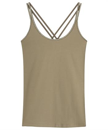 Summum singlet gekruiste bandjes lurex