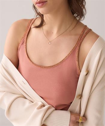 Summum singlet gekruiste bandjes lurex