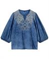 Summum soft denim blouse borduursel
