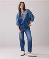 Summum soft denim blouse borduursel