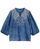 Summum soft denim blouse borduursel