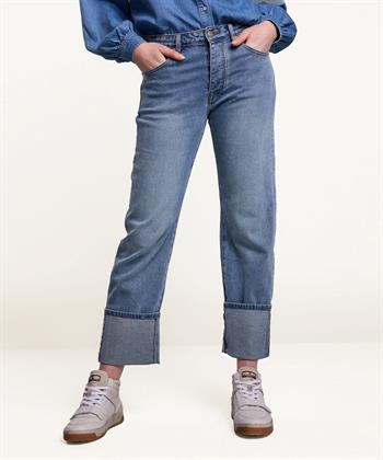 Summum straight jeans met omslag Sarin