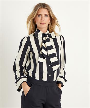 Summum streepjesblouse met strik