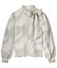 Summum strik blouse lurex rasterprint