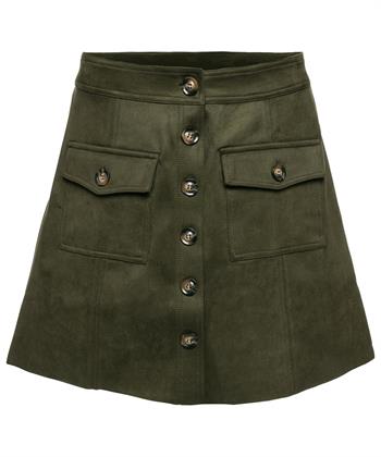 Summum suèdine doorknoop rok