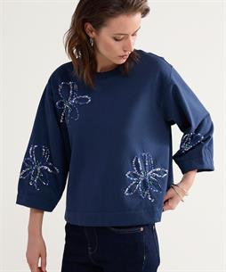 Summum sweater pailletten bloem