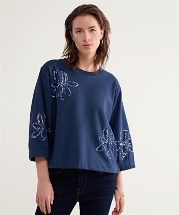 Summum sweater pailletten bloem