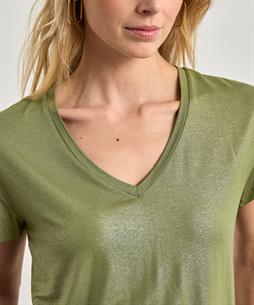Summum T-shirt metallic coated