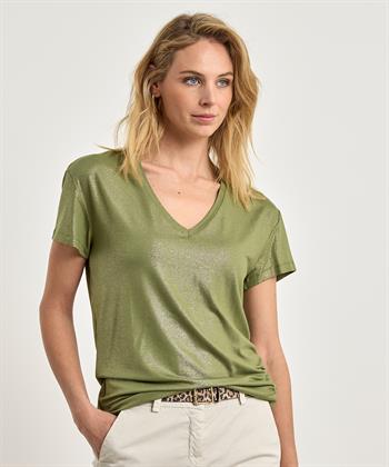 Summum T-shirt metallic coated